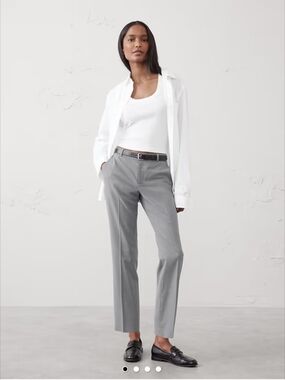 Banana Republic Gray Straight-Leg Women's Pants